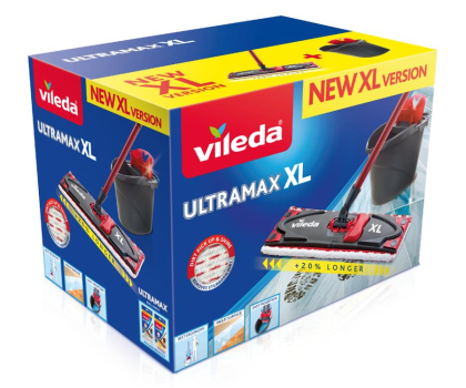 Akcesoria do sprzątania VILEDA Zestaw Vileda UltraMax XL BOX - mop płaski + wiadro